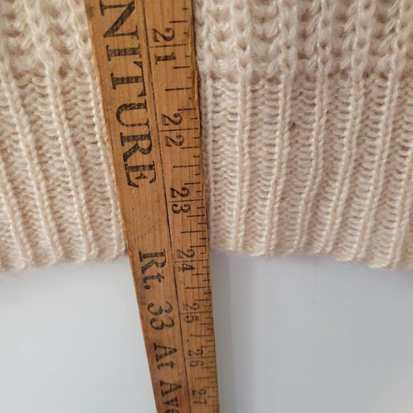 Sew In Love Autumn Love Lightweight Cream Striped Crewneck Sweater Sz S - Picture 4 of 7